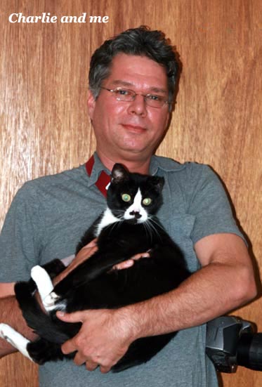 pic of my cat Charlie ane me